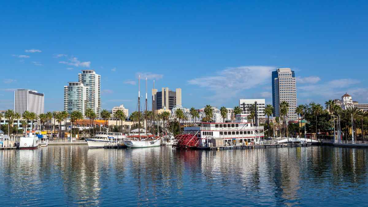 View of the Long Beach Marina near the Queen Mary.