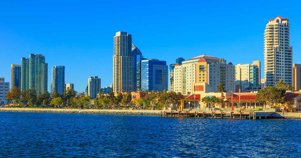 San Diego Harbor with view of Chula Vista