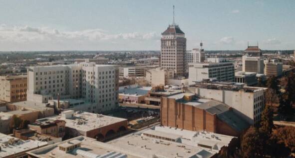 View of the Fresno city center.
