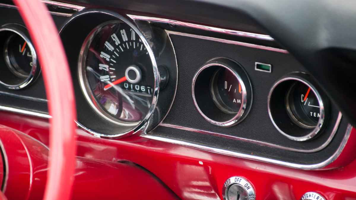 Dashboard of a vintage vehicle